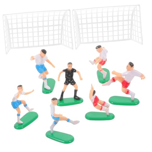 VICASKY 16 Teiliges Fußball Spiel Themen Torten Dekorationsset Geburtstagskuchen Accessoires Mit 6 Spielern 2 Toren Und 1 Schiedsrichter Für Party Und Zuhause Perfekte von VICASKY