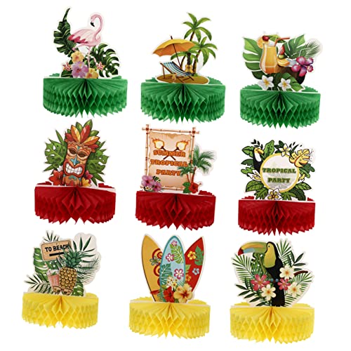 VICASKY 18 STK Flamingo Wabenpendel Desktop-dekor Tischdekoration Sommerschmuck Hawaiianisches Dekor Hawaii-tischwabe Hawaii-tischaufsätze Hawaii Waben Mittelstücke Hawaii-dekor Papier von VICASKY