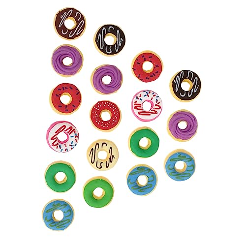 VICASKY 18 Stk Donut Radiergummi Plätzchen 3d-radierer Entzückender Donuts Radiergummi Lebensmittel Radiergummis Fase Dekorativer Dessert-radiergummi Radiergummis Mit Donut-duft von VICASKY