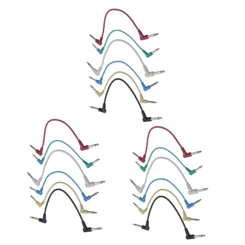 VICASKY 18 Stk Ellenbogen-patchkabel Kabel Für Gitarrenpedale Effektpedalkabel Für Instrumente Pedal-patchkabel 6,35 Gitarren-patchkabel Gitarreneffektkabel Patchkabel Gitarre Netzteil von VICASKY