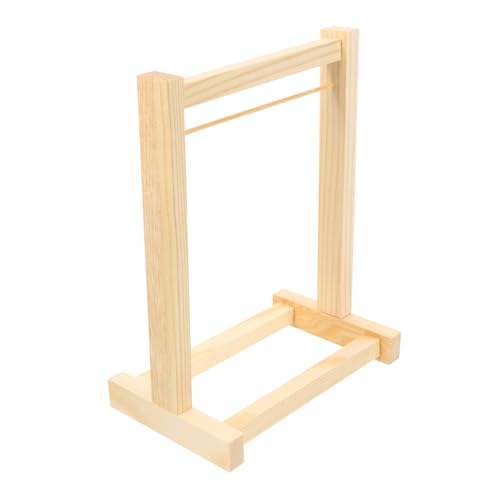 VICASKY 1Stk Kleiderbügel für Puppen Kleidung Zubehör für Puppenspielzeug Kleiderstange für Puppen Kinder holzspielzeug Puppen kleiderständer Halter aus Holz Kleiderbügel aus Holz hölzern von VICASKY