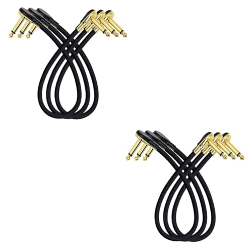 VICASKY 2 Sätze Gitarren-effekt-linie Effektpedalkabel Basskabel Gitarrenpart Studio-patchkabel Gitarreneffektkabel Zubehör Für Musikinstrumente Bass-effektkabel Pvc Golden 3 Stück * 2 von VICASKY