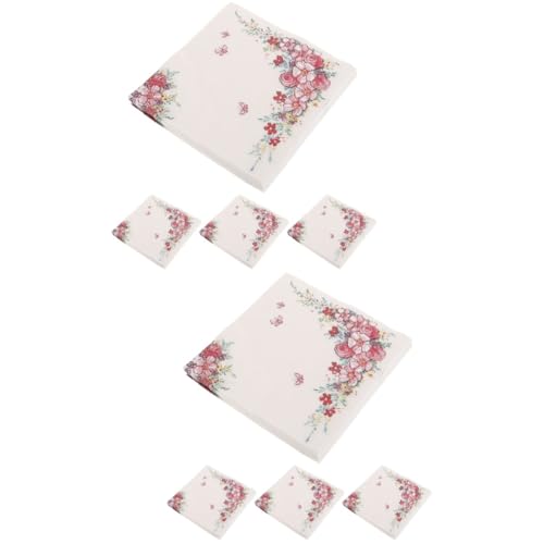 VICASKY 2 Stück 4 Papierservietten Gästeservietten Aus Papier Serviette Für Party Dessertservietten Partyservietten Frühlings Blumenservietten Mittagsservietten Blumen von VICASKY