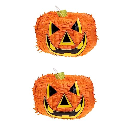 VICASKY 2 Stück Kürbis Design Pinata Partyzubehör Neuartiges Halloween Pinata Spielzeug Pinata Dekor Lustige Pinata Halloween Spielzeuge Dekorative Pinata Halloween Pinata von VICASKY