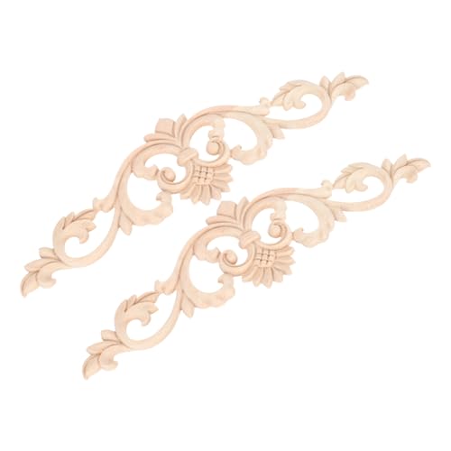 VICASKY 2 Stück Teiliges Holz Appliques für Möbel Geschnitzte Vintage Holzornamente Klassische Dekorative Auflagen für Schrank Tür Kommode Holzverzierung VICASKY 2 Stück Teiliges Holz Appliques für Möbel Geschnitzte Vintage Holzornamente Klassische Dekorative Auflagen für Schrank Tür Kommode Holzverzierung von VICASKY