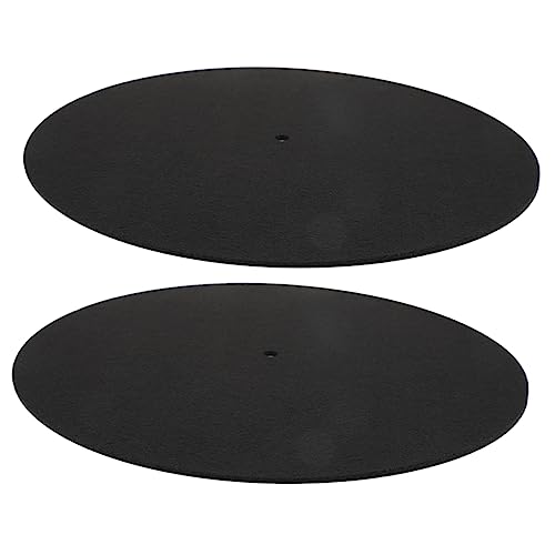 VICASKY 2 Stück Vinyl Slipmat Plattenspieler Filzmatte Vinyl Plattenspieler Pad Vinyl Player Matte Plattenspieler Slipmat Plattenspieler Matte Für Schallplatten Plattenspieler Zubehör von VICASKY