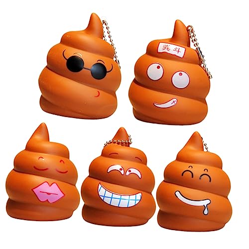 VICASKY 20 STK Schlüsselanhänger Funny Toys Fun Toy gefälschter nachgemachtes Poop-Spielzeug Schlüsselanhänger zum Aufhängen Witz Streich Spielzeug PVC-Weichkleber Brown von VICASKY