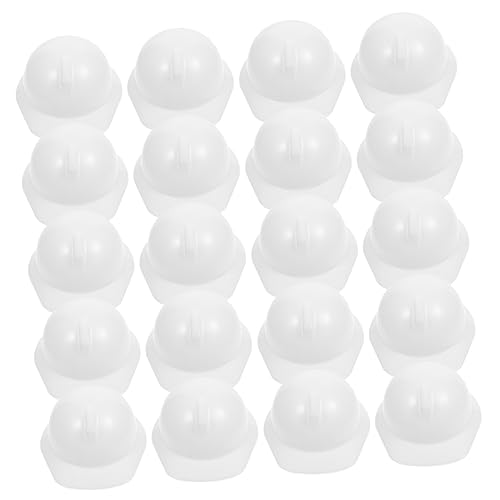 VICASKY 20 Stk Spielzeughelm Schutzhelme Miniatur Spielzeugwerkzeuge Puppenhüte Mini- Puppenbaumütze Mini-puppenhelme Mini-zylinder Mini-puppen-hut -schutzhelm Weiß Abs von VICASKY