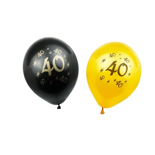 VICASKY Wohnkultur Geburtstagsparty 20 Stücke 40 Latex Ballons Geburtstag Dekorationen Latex Ballons für Party Tür Fenster Hängen Golden Schwarz von VICASKY