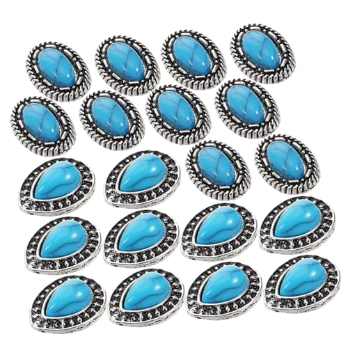 VICASKY 20 Stück Maniküre Diamant Frauen Nagel Charms Retro-nagelschmuck Maniküre-ornamente Maniküre-dekorationen Retro-nagelanhänger Maniküre-charme Nageldekoration Sky-blue Legierung von VICASKY