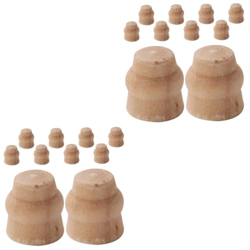 VICASKY 20 Stück Mini Tischzubehör Mini Spielzeug Puppen Mini Tischbeine Miniatur Möbelbeine Miniatur Wohnmöbel Kleine Tischbeine Mini Verzierungen Mini Stuhlbein Aus Holz von VICASKY