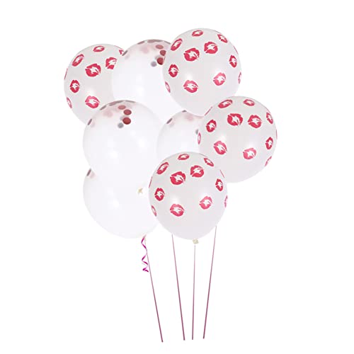 VICASKY 20-teiliges Set Lip Latexballon Weiße Luftballons Valentinstag Luftballons Gedenkballons Weiße Jubiläumsballons Partyballons Ballonpumpe Elektrisch Konfetti-luftballons Emulsion von VICASKY