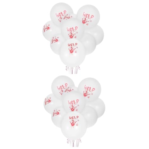 VICASKY 200 Stk Handballon Blutspritzer-luftballons Halloween-handabdruck-luftballons Halloween-dekorationen Halloween-partyballons Gruselige Halloween-luftballons Weiß Emulsion von VICASKY