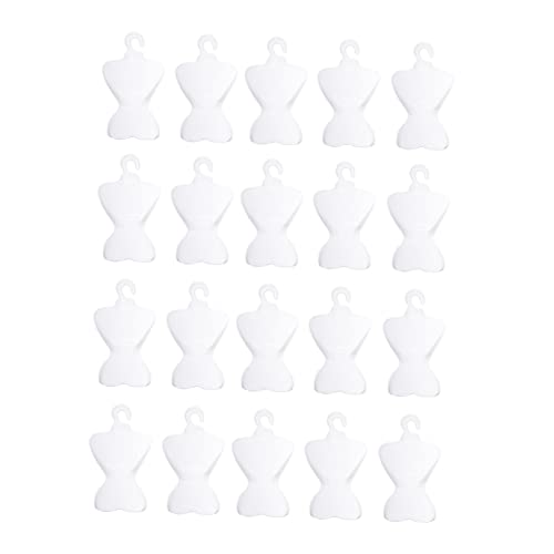 VICASKY 200st Kleiderbügel Schuhe Für Puppen Kleidung Mini Puppenzubehör Puppenregal Mädchen Puppenkleiderständer Modell Puppenkleiderregal Klares Büstenpuppenmodell Transparent Plastik von VICASKY