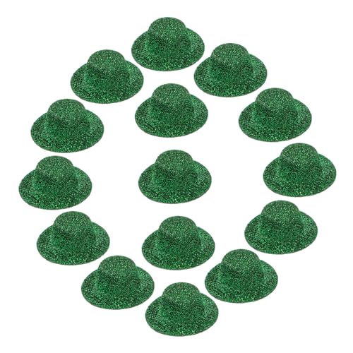 VICASKY 20St Mini-Jazzhut Dollhouse Accessories dekoringe Puppenhut Dollhouse Zubehör Mini-Hutdekoration Mini-Jazz-Hüte Puppen Minihüte kleine Jazzhütchen Feiner Farbiger Stoff Dark Green von VICASKY