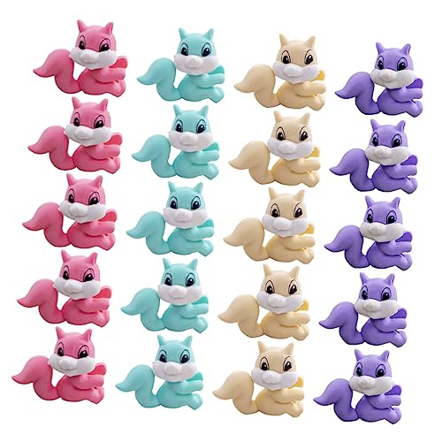 VICASKY 20St Radiergummi erasers for schulsachen cautsch educational toys schulzeug Eichhörnchen Eichhörnchen Figur Puzzle-Radierer Mini -Tierrotler Schulradierer für von VICASKY