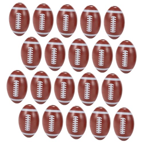 VICASKY 20St Sportperlen american football Amerikanischer Football Rugby-Form Sport-Charm-Abstandsperle Spiel Jumbo Fußball Kugelperlen Armbänder Perlen Sport lose Perlen Lotusbaum Brown von VICASKY