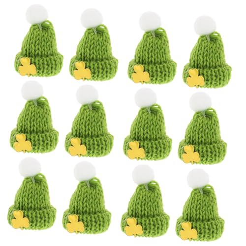 VICASKY 20st Mini-entenhut Kleine Hüte Mini-hüte Haustierhüte Kleine Gelbe Entenhüte Kleine Zylinder Puppenhüte Miniaturhüte Irische Hüte Grüne Hüte Kleine Weihnachtsmütze Green Garn von VICASKY