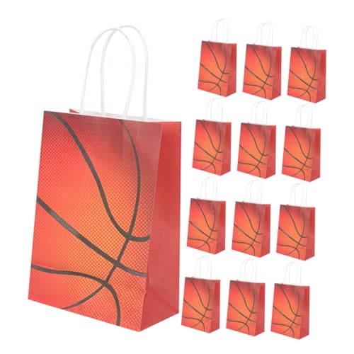 VICASKY 24st Basketball-partygeschenktüte Taschen Zum Verpacken Von Geschenken Geschenktüten Mit Griffen Geschenktüte Groß Aufbewahrungsbeutel Aus Papier Papiertüte Weißes Kraftpapier von VICASKY