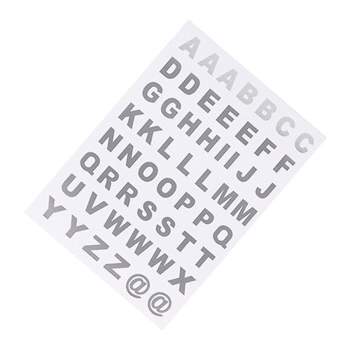 VICASKY 25 Blätter transparenter Aufkleber Buchstaben Aufkleber Buchstaben Sticker stickerbögen Notizbuch Aufkleber stickern Heißprägeaufkleber Aufkleber mit englischen Buchstaben Silver von VICASKY