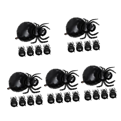 VICASKY 25 Stk Spinnenballon aus Aluminiumfolie riesige Halloween-Luftballons favorisieren Partyballon halloween costume halloween kleidung Festival-Folienballon Ballons Verzierungen Black von VICASKY