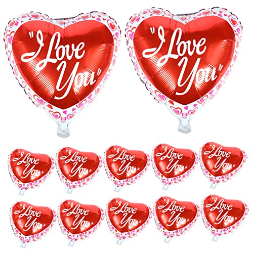 VICASKY Luftballon Luftballons Herzballons Aus Aluminiumfolie Romantische Herzluftballons Für Valentinstag Hochzeiten Und Partys Iloveyou Herzballons Für Festliche Dekorationen von VICASKY