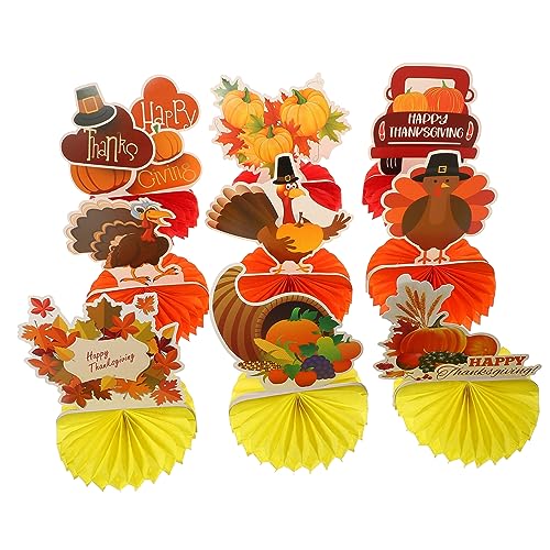 VICASKY 27 STK Thanksgiving-bienenwabenkugeln Herbstliche Partyartikel Wabendekor Für Herbstpartys Thanksgiving Waben-tischplatte Herbstliche Wabendekoration Thanksgiving-tischdecke Papier von VICASKY