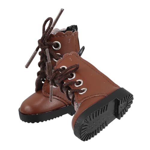 VICASKY 2St Bjd Puppenschuhe Stiefel für Mädchen Baumwollpuppen Kit Katzenspielzeug Mini-Statuen Puppen Kleidung Puppen Accessoires Kuscheltiere Kleidung Plüschpuppenkleidung Stoff Brown von VICASKY