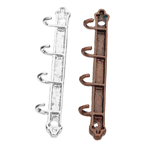 VICASKY 2St Mini-Küchenhaken Wall Hooks Puppen Kleidung kleiderbügel mit Clothes Hangers kleiderständer zu Kette winzig Mini-Haken Miniaturen Kleiner Haken Miniatur-Hängehaken Legierung von VICASKY