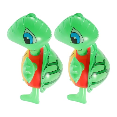 VICASKY 2pcs Schildkrötenballon Luftballons Ballonspielzeug Für Party Pool-ballon- Party Aufblasbare Ballons Schildkröte Bläst Sich Auf Party Aufblasbare Schildkröte Pvc Green von VICASKY