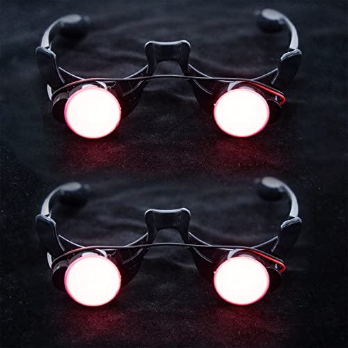 VICASKY 2st Clown-Brille Jubelnde Brille Weihnachtsbrille Zu Tragen Weihnachtliche Led-Brille Weihnachtliche Leuchtende Gläser Maske Led-brillenparty Clown Leuchtende Brille Abs von VICASKY