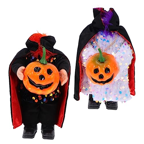 VICASKY 2st Mittelstücke Für Tische Tischzwergpuppe Aus Stoff Zarter Gnom Halloween-zwerg-Dekoration Halloween-partyzubehör Zwergenornamente Kürbiszwergpuppe Plüschzwerge Plastik von VICASKY