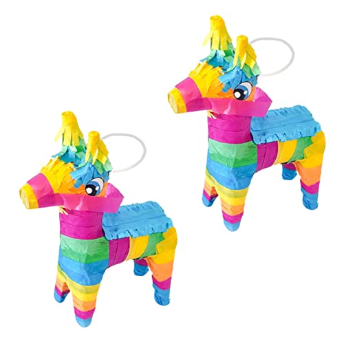 VICASKY 2st Piñata Esel-pinata- Mexikanisches Spielzeug Fiesta-geburtstagszubehör Mexiko Süßigkeiten Mexikanische Dekorationen Taco-tortillas Haustierspielzeug Pinata Für Cinco Papier von VICASKY