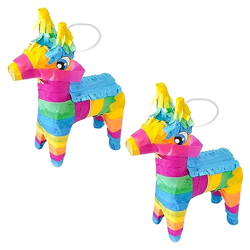 VICASKY 2st Piñata Thematisiert Einhorn-pinata Eis Pinata Sackleinen Streich Dekorationen Für Geburtstagsfeiern Pinata Für Cinco Bausatz Abs Streamer Party Cocktail-sticks Bar Stift Papier von VICASKY