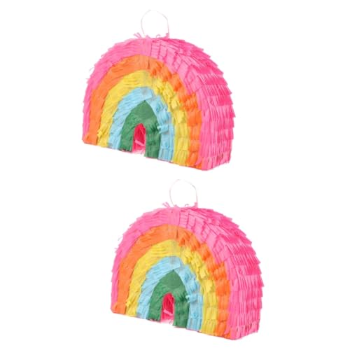 VICASKY 2 Stück Regenbogen-Pinata Schokolade Süßigkeiten Hochzeitsdekorationen Halloween-Dekoration Halloween-Ornamente Kleine Pinata-Spielzeuge Für Kinder von VICASKY