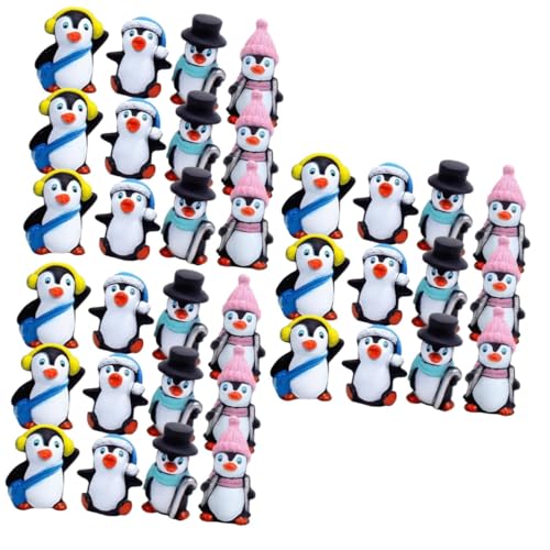 VICASKY 3 Sätze Winter-pinguin-ornament Pinguine Positiver Pinguin Kleine Terrarienfigur Pinguin Weihnachtsschmuck Pinguin-becher Pinguin- Pinguin Plüsch Vinyl 12 Stücke * 3 von VICASKY