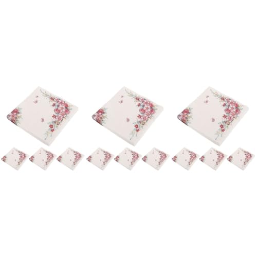 VICASKY 3 Stück 4 Papierserviette Entzückende Partyservietten Gästeservietten Aus Papier Blumen-servietten Partei Dekorative Serviette Servietten Für Blumenpartys Rosa Servietten von VICASKY