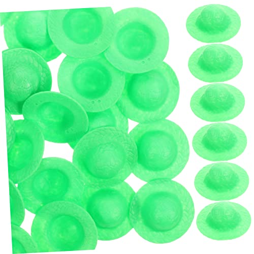 VICASKY 30 Stück Mini-Hut kindertagsgeschenk plastikenten Funny hat doll Accessories geburtstagsmitgebsl Kindermütze Baumütze für Kappe Kleiner Puppenhut Mini-Plastikhut Green von VICASKY