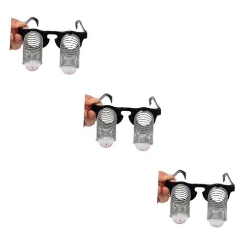 VICASKY 3St Augenglas auf schnapsgläser halloween hlloween partytröten Augapfel-Brille Augapfelbrille für Bekleidung Frühlingsbrille Brille mit hängenden Augen von VICASKY