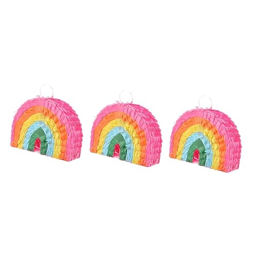 VICASKY 3St Regenbogen-Piñata babyshowerparty kinder mitgebsel kindergeburtstag Cinco de Mayo Pinata Sommerfest-Piñata Praline Kinderspielzeug Geschlecht offenbaren Piñata Pinata-Spielzeug von VICASKY