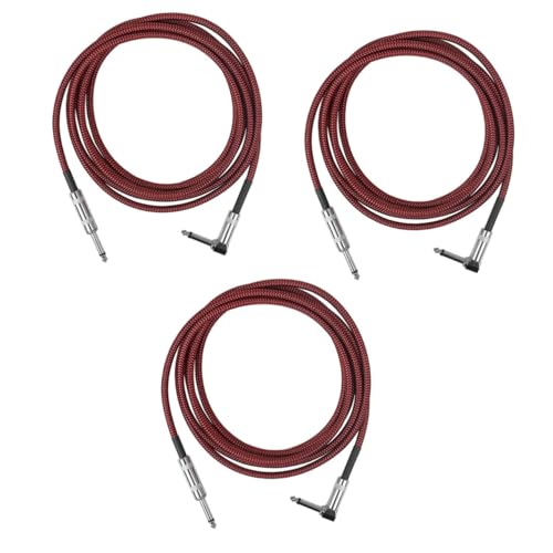 VICASKY 3St gitarrenkabel guitar cable gitarren zubehör gitarrenzubehör zubehör gitarre Gitarren-Patchkabel Instrument Verbinder Internetkabel Wirkung Patchkabel Gitarren Audiokabel Metall von VICASKY