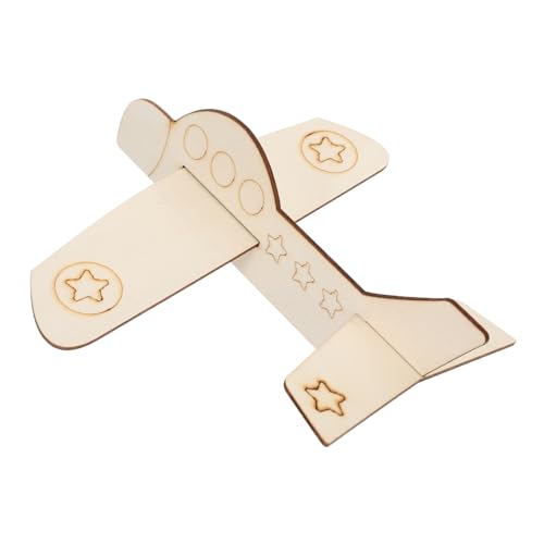 VICASKY 3st Gekritzelspielzeug Zeichnen Flugzeuge Spielzeuge Kinderspielzeug Kinder Spielzeug Holzbausatz Flugzeugspielzeug Aus Holz DIY-Flugzeug Aus Holz Holzflugzeug-dekore Hölzern von VICASKY