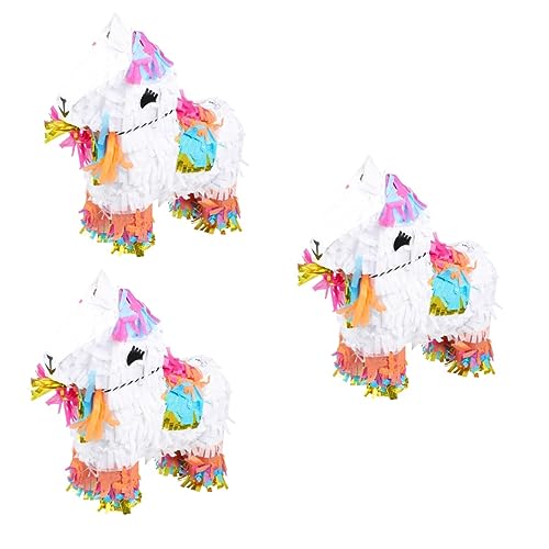 VICASKY 3st Pinata-geschenkbox Outdoor- Pinata-hit-spielzeug Mini-piñata Pinata-bündel Mit Fledermaus Mit Verbundenen Augen Pinata-spielzeug Für Kinder Colorful Papier von VICASKY