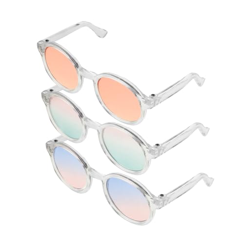 VICASKY 3st Puppenbrille Kostümzubehör Für Minipuppen Mini-Sonnenbrille Zum Basteln Minibrille Für Puppen Miniatur-puppenhaus-Brille Puppenhauszubehör Für Kinder Mini-glasenten Plastik von VICASKY