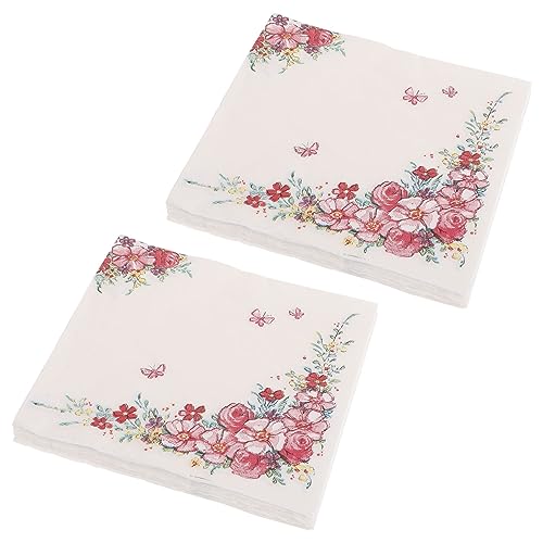 VICASKY 4 Papierserviette Cocktailservietten rosa Servietten Gästeservietten aus Papier party accessoires geburtstagsservietten themenbezogene partyservietten Partytischservietten von VICASKY