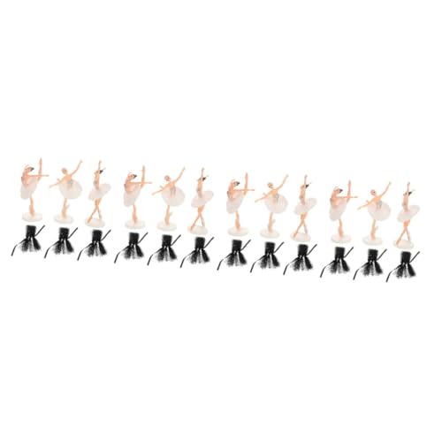 VICASKY 4 Sätze Dekorative Ballett-Ornamente -Topper Geburtstag Zeichen Ballett Kuchendekoration Ballett Figuren Deko Miniatur-Landschaftsdekor Ballett-Mädchen-Kuchen-Deckel von VICASKY