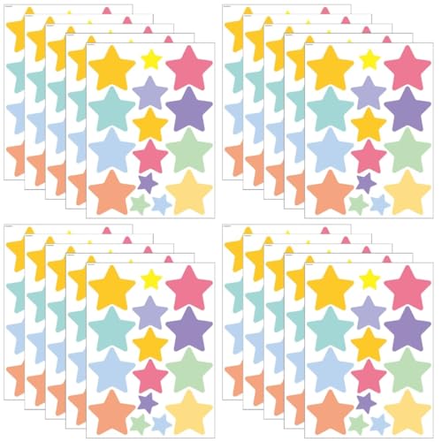 VICASKY 4 Sätze Wandschmuck Die Aufkleber Stern Abziehbilder Planet Kleinkinder Babyzimmer-dekoration Wanddekoration Klassenzimmer- Diagramme Für Colorful Pvc 5 Blatt * 4 von VICASKY