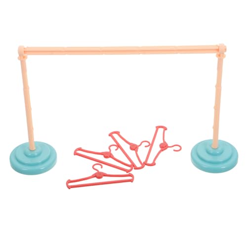 VICASKY 4 Set Doll Kleidung Kleiderbügel Spielzeughaus Kleidungsbügel Kleinkind Möbel Babys Puppen Kleidung Racks Kinderkleiderbügel Mini Babypuppen Kleidung Hanging Rack Haustierbügel von VICASKY