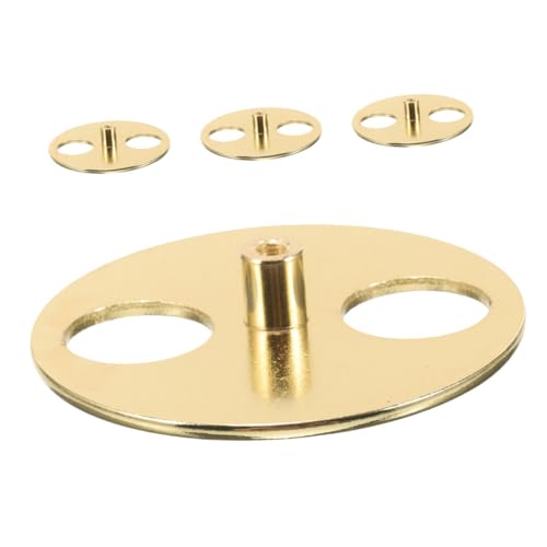 VICASKY 4 Stück Box Spieluhr Plattenspieler Basis Wickelschlüssel Basis DIY Wickler Ersatzteile Wickelschlüssel Ersatz Wickelmetall Golden von VICASKY