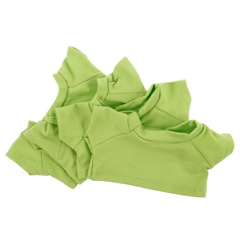 VICASKY 4 Stück Puppenkleidung Teddybären Kleidung Plüschbär Shirt Bärenkleidung Puppen Shirt winzige Kleidung für ausgestopfte Tiere Kuscheltier Bärenspielzeug Baumwolle Light Green von VICASKY